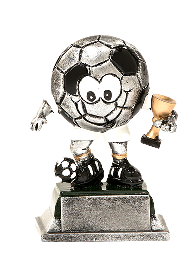 Futbalová trofej smejko s loptou